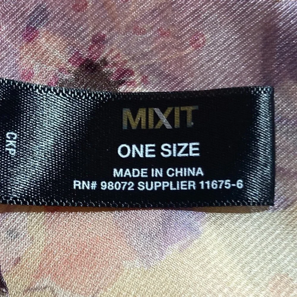Mixit Silky Sheer Cherry Blossom print scarf Cottage Romantic Feminine Coquette